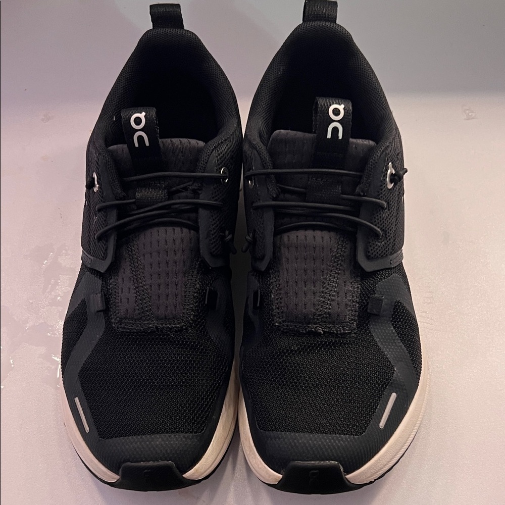 On Running Black and White Athletic Shoes